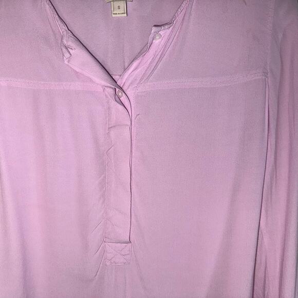 J.‎ Crew Women Casual Spring Lavender V-Neck Blouse Long Sleeve Size Small - Picture 2 of 6